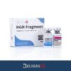 Beligas HGH Fragment 5mg box with a vial of HGH Fragment and a vial of bacteriostatic water